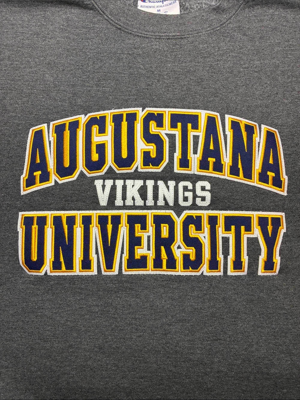 Champion Augustana University Vikings Charcoal Crewneck Sweatshirt. Size medium. - Picture 3 of 4